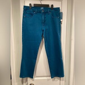 NWT JAG Size 18P Cassie Moroccan Blue Cassie Mid Rise Slim Fit Straight Jeans